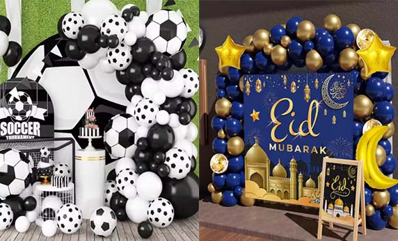 Voimme räätälöidä ilmapalloketjuja