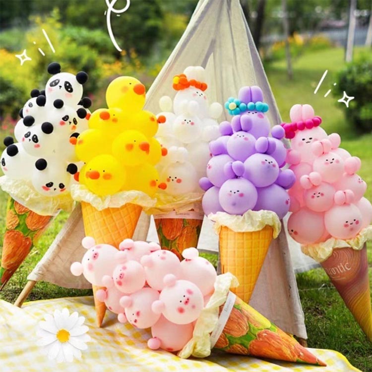 Ice Cream Cone Balloon DIY materiaaliyhdistelmä