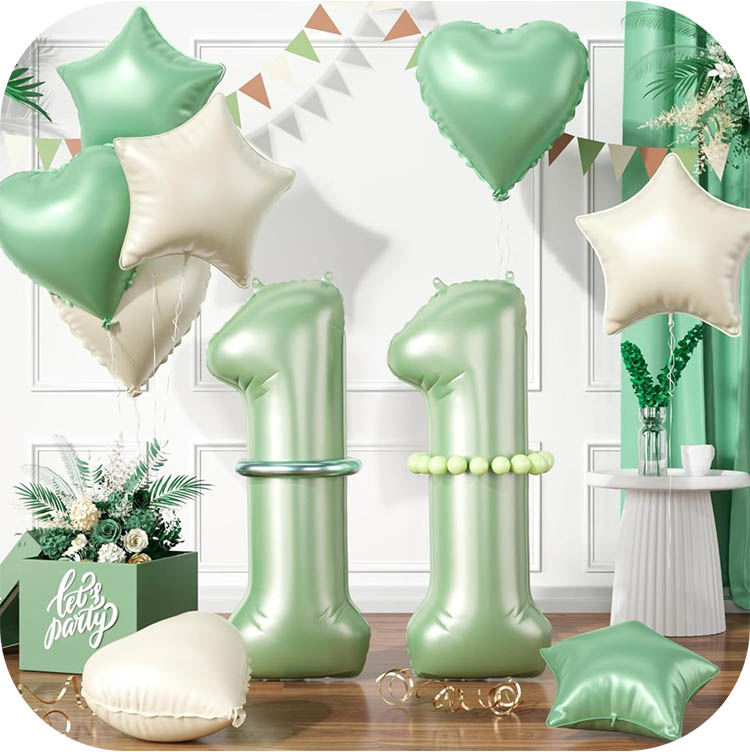 pastel number balloons