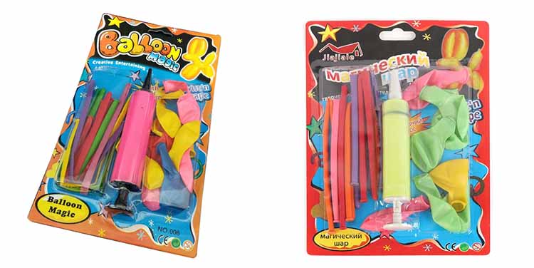 Suction card packing balloon