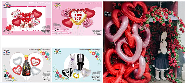Valentine's Day foil balloons6 Valentine's Day foil balloons6