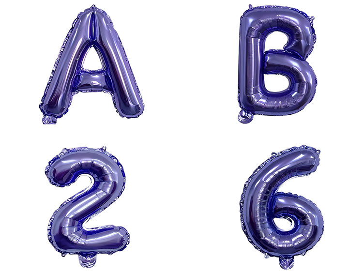 Purple Letter Number Foil Balloon China