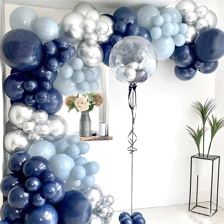 Night Blue ja Ice Blue Balloons Garland Kit